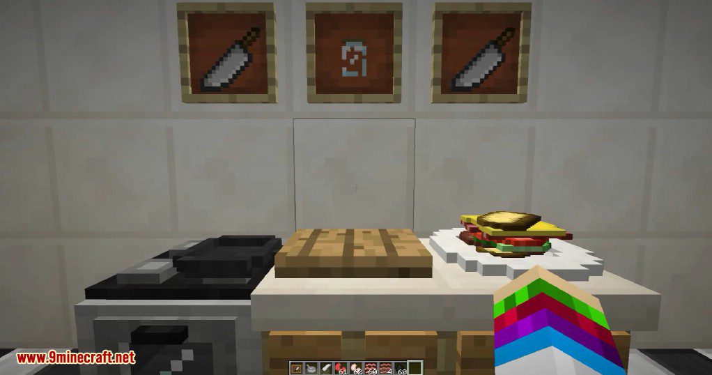 The Kitchen Mod 1.7.10 (Sandwiches, Ovens, Knifes and more