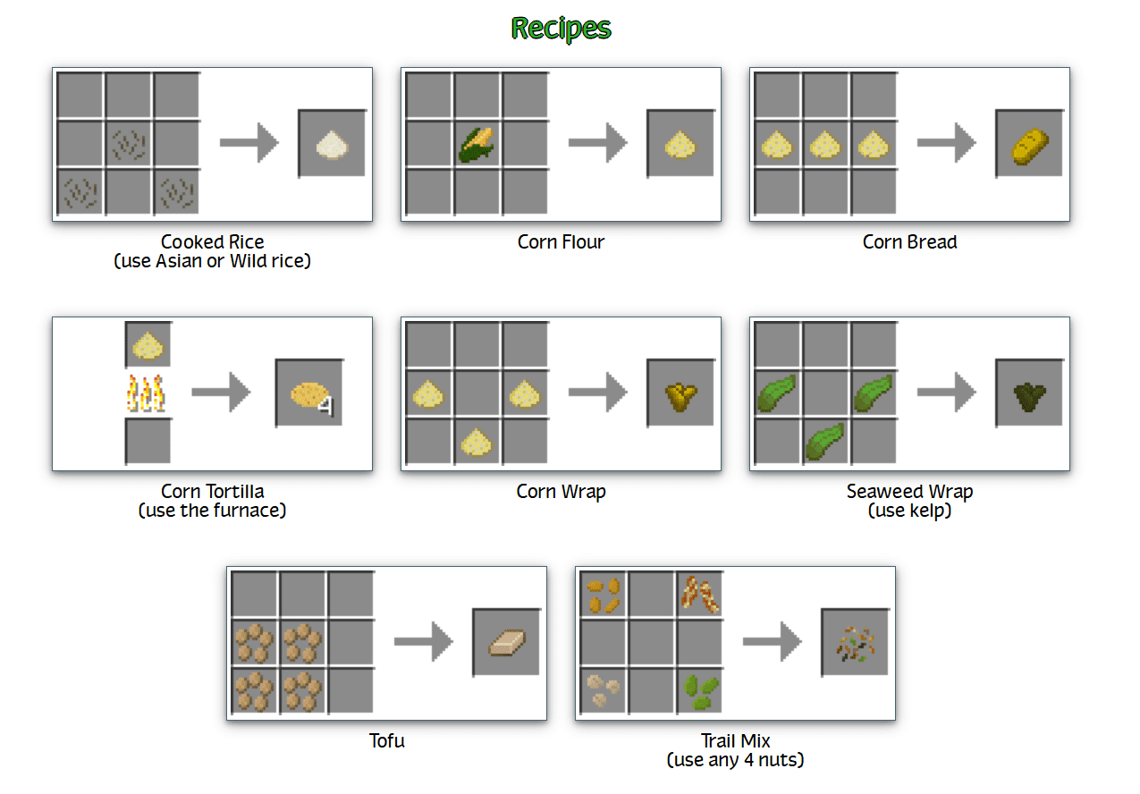 Plant Mega Pack Mod Crafting Recipes 23