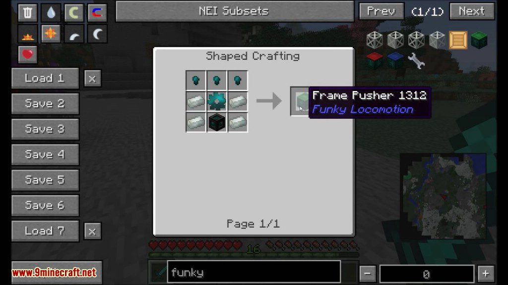 Funky Locomotion Mod Crafting Recipes 1