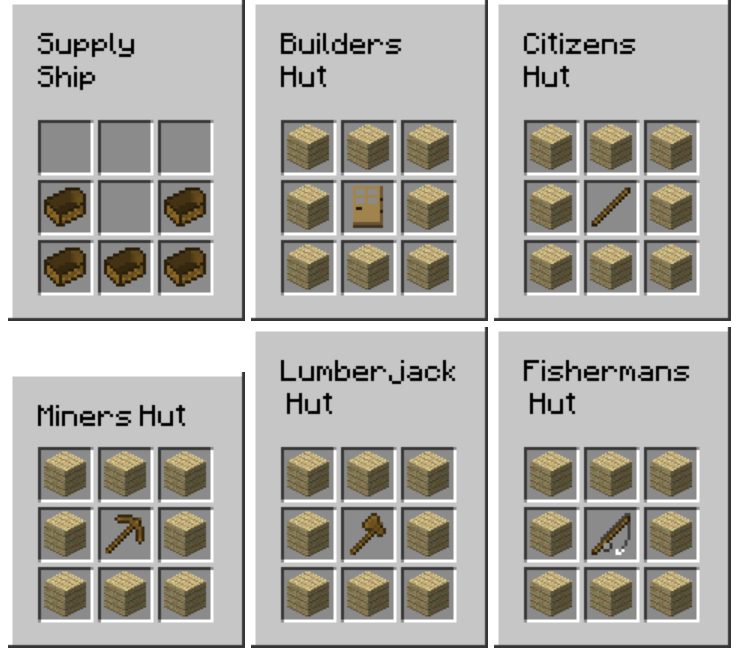 MineColonies Mod Crafting Recipes 1