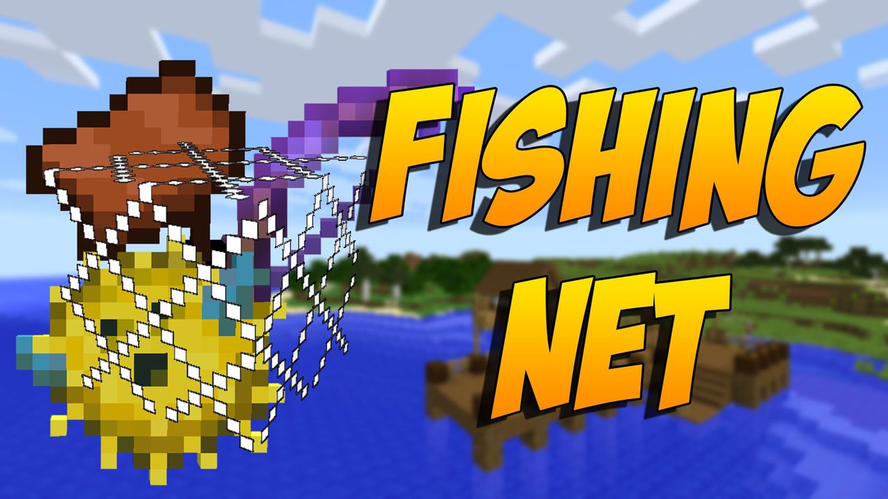 Minecraft  Mod Showcase: Fishing Nets! (Make fishing easier