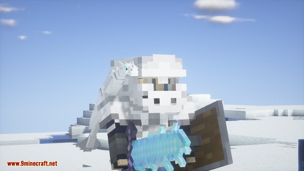Baby Ice Dragon taking a ride