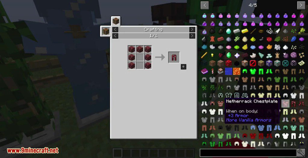 More Vanilla Armors Mod Crafting Recipes 12