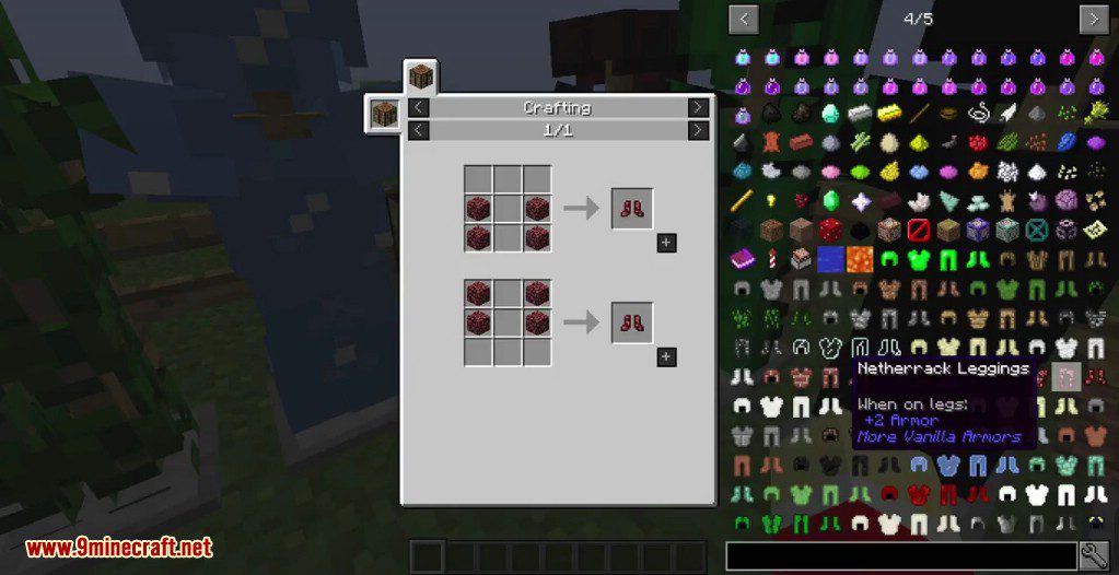 More Vanilla Armors Mod Crafting Recipes 13