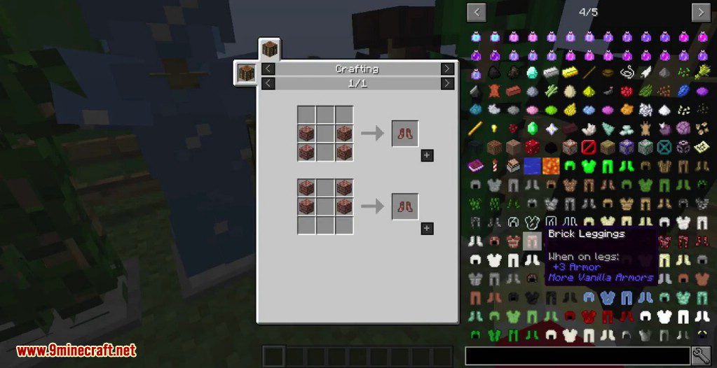 More Vanilla Armors Mod Crafting Recipes 14