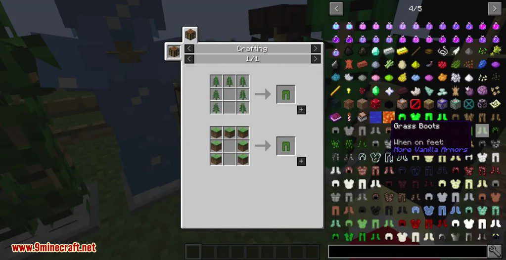 More Vanilla Armors Mod Crafting Recipes 2