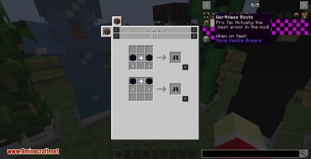 More Vanilla Armors Mod Crafting Recipes 20