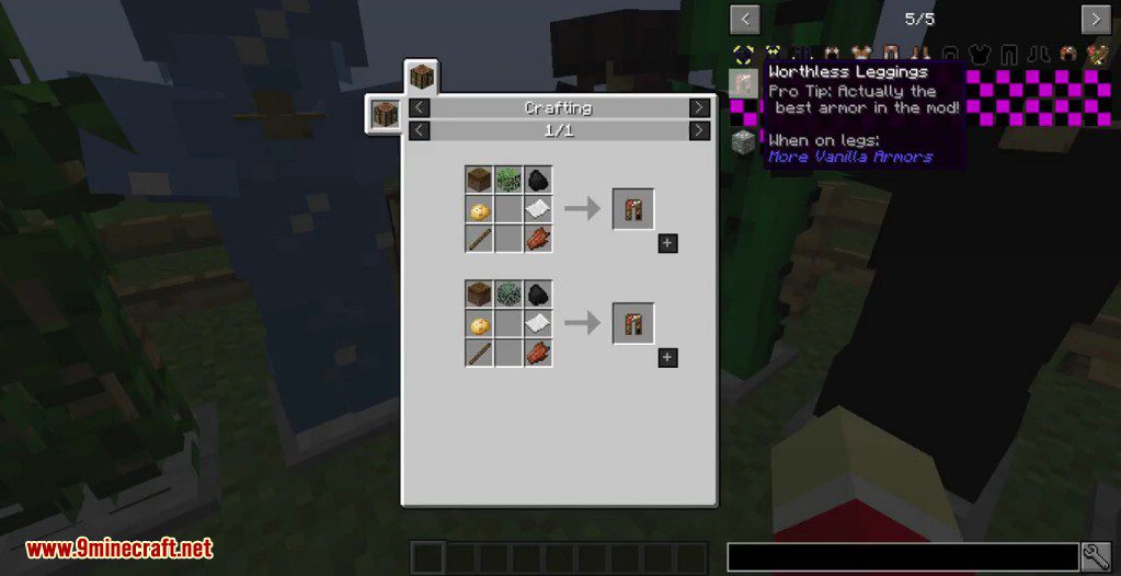 More Vanilla Armors Mod Crafting Recipes 22