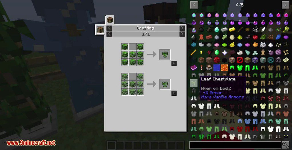 More Vanilla Armors Mod Crafting Recipes 3