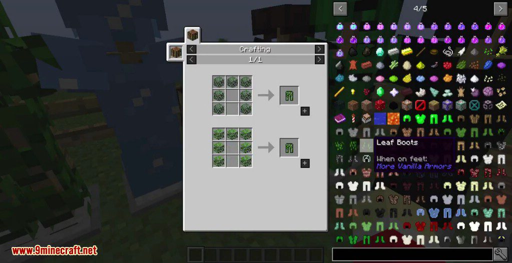 More Vanilla Armors Mod Crafting Recipes 4