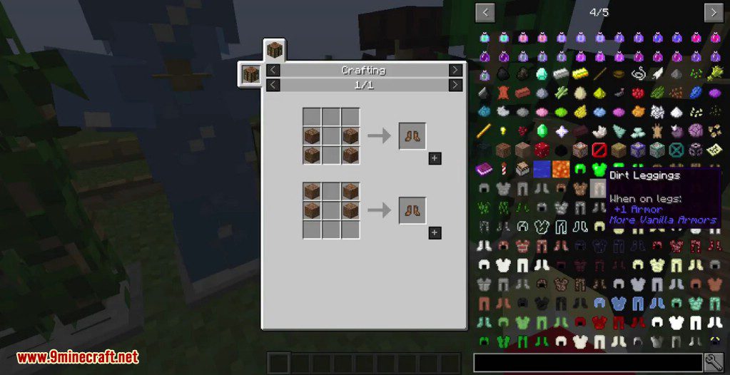 More Vanilla Armors Mod Crafting Recipes 8