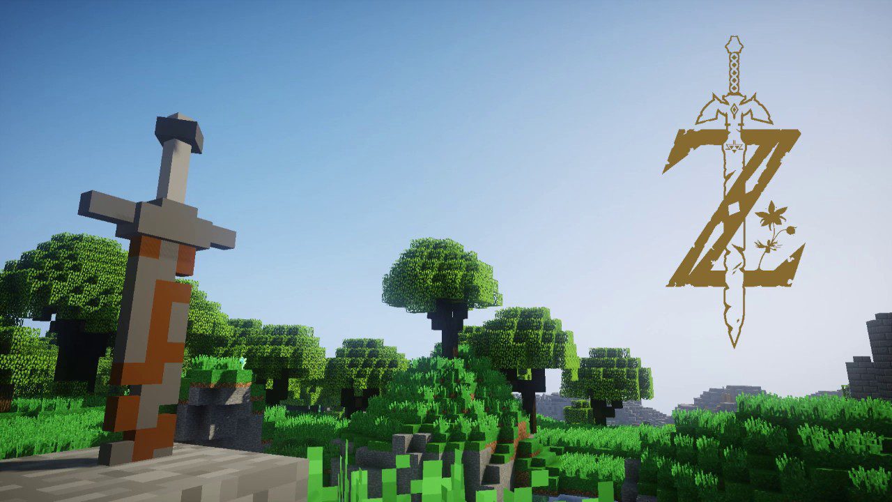 Someone is building the entire 'Breath Of The Wild' map in 'Minecraft