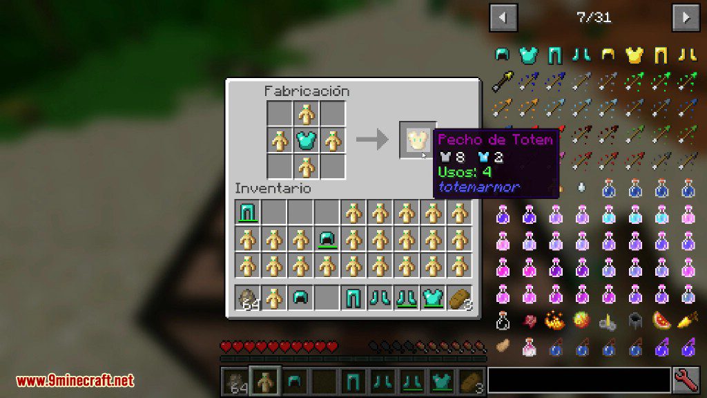 Totem Armor Mod Crafting Recipes 1