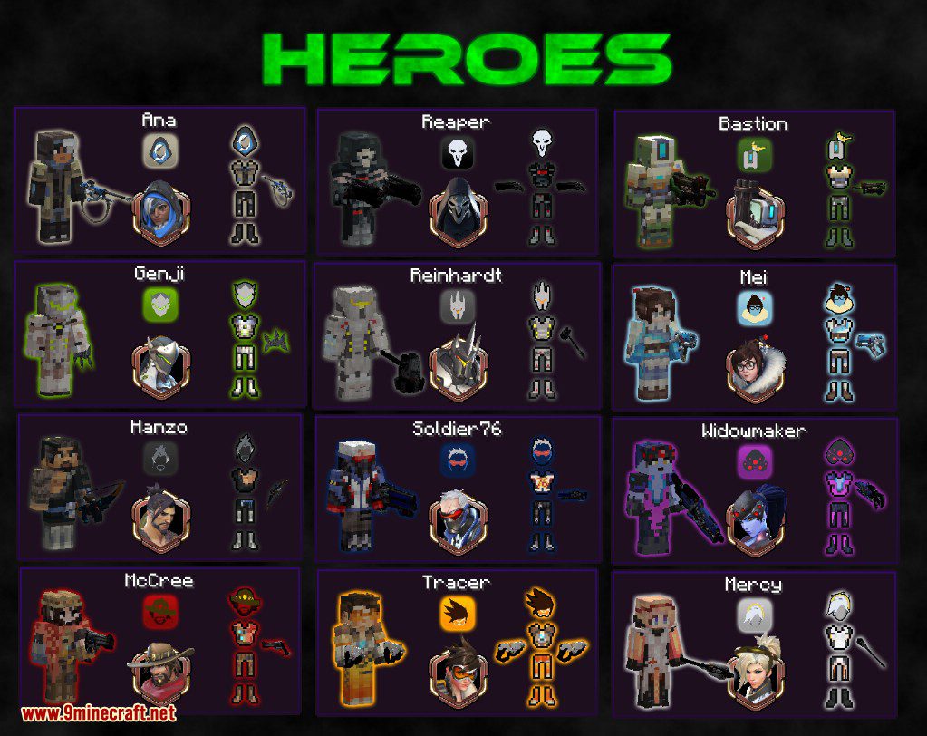 Minewatch Mod All Heroes