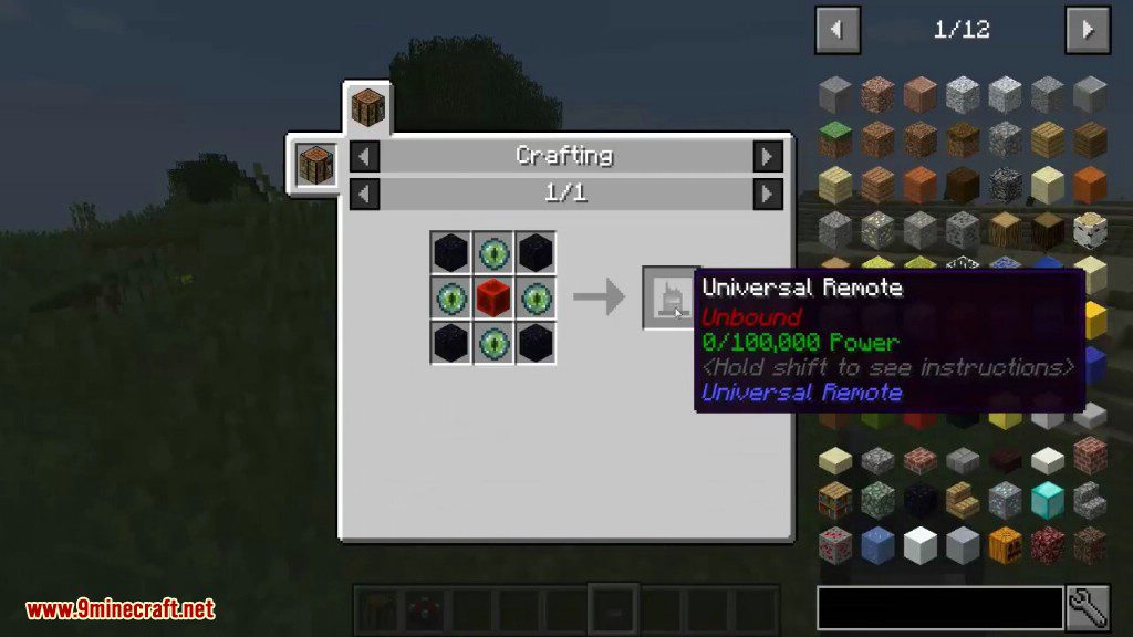 Universal Remote Mod Crafting Recipes 1