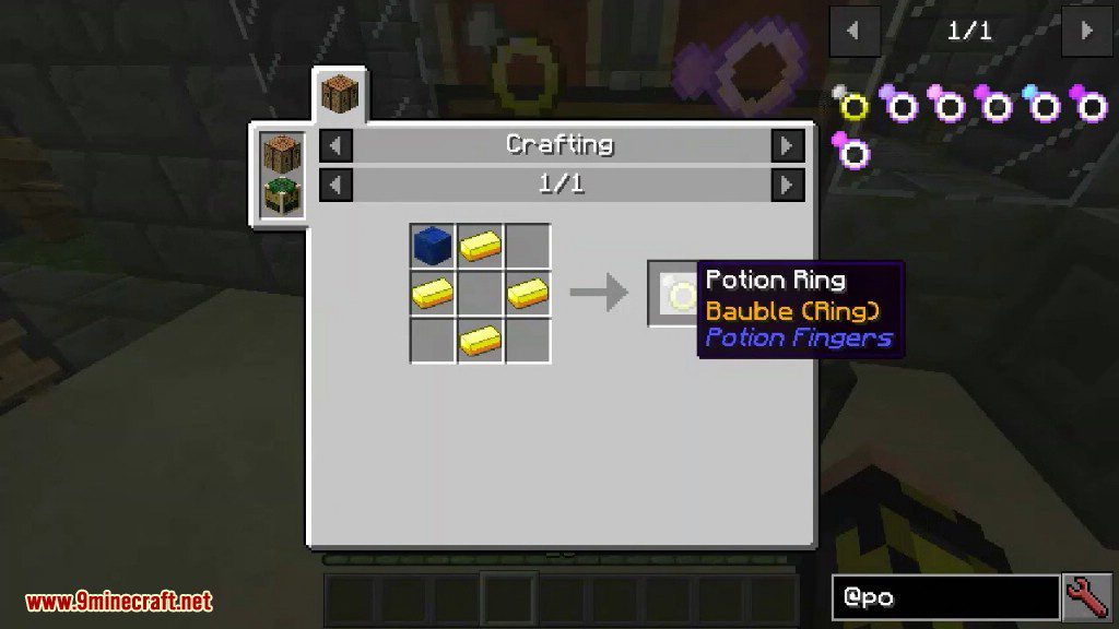 Potion Fingers Mod Crafting Recipes 1