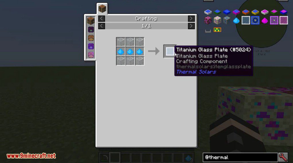 Thermal Solars Mod Crafting Recipes 1