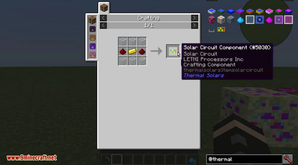 Thermal Solars Mod Crafting Recipes 3