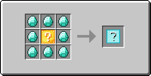 Diamond Lucky Block Mod Crafting Recipes 1