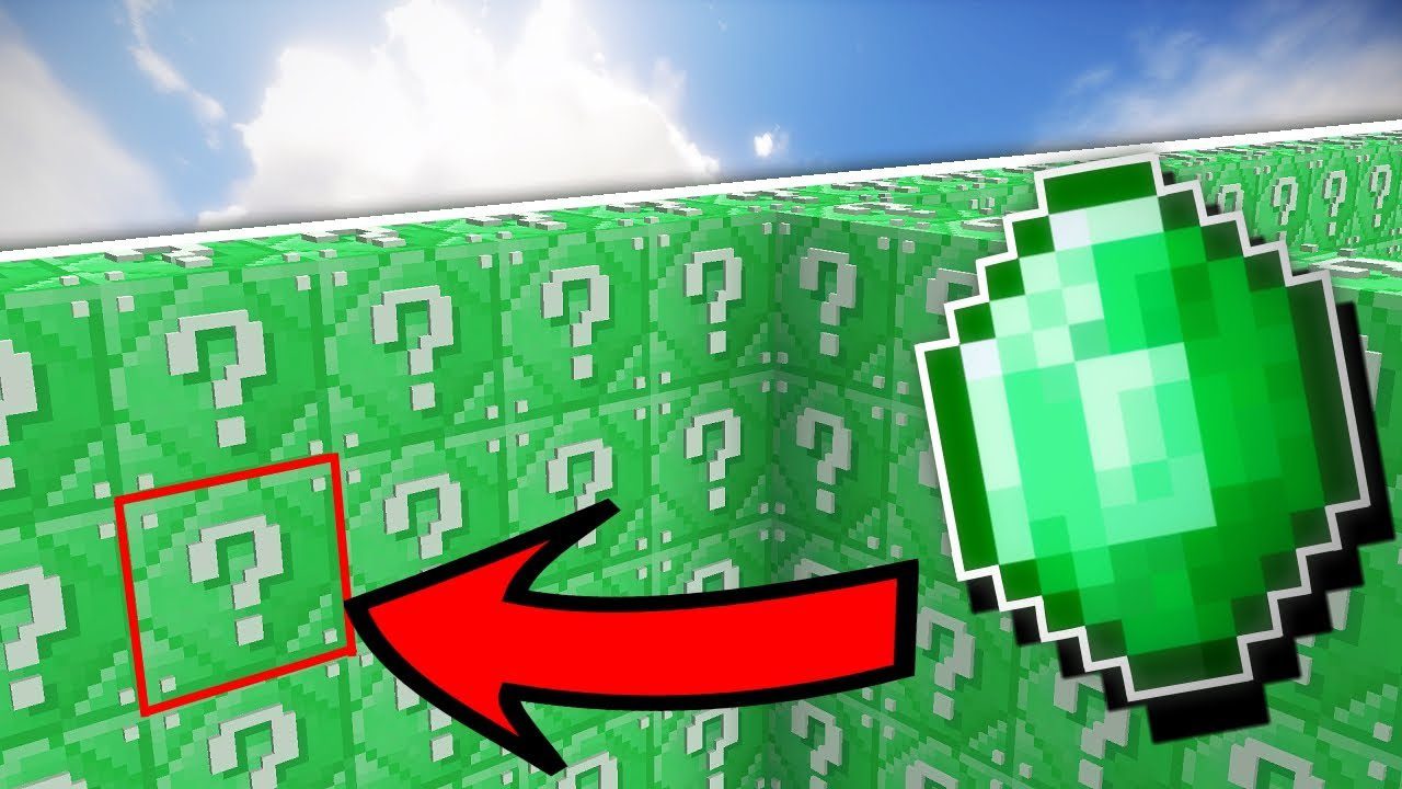 Emerald Lucky Block Mod 1 8 9 Block Of Pure Epicness 9minecraft Net