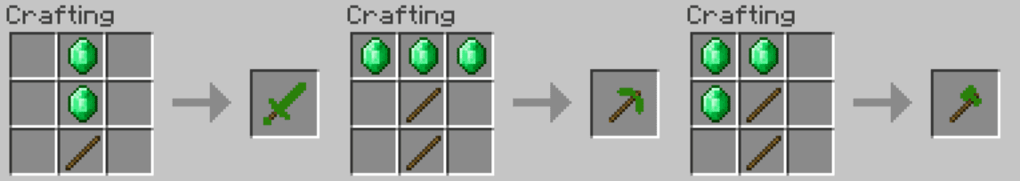 Emerald Tools Mod Crafting Recipes 1