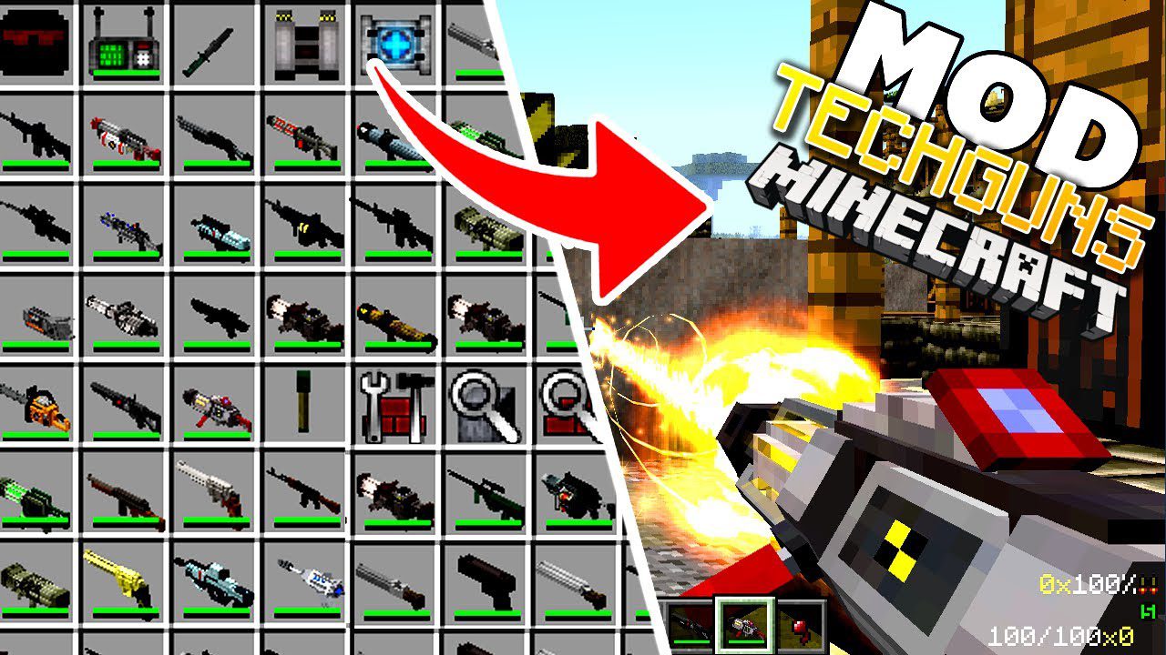 Techguns Mod 1 12 2 1 7 10 Guns Worldgen Npcs Machines 9minecraft Net