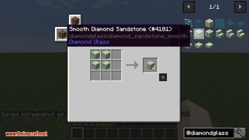 Diamond Glass Mod Crafting Recipes 1