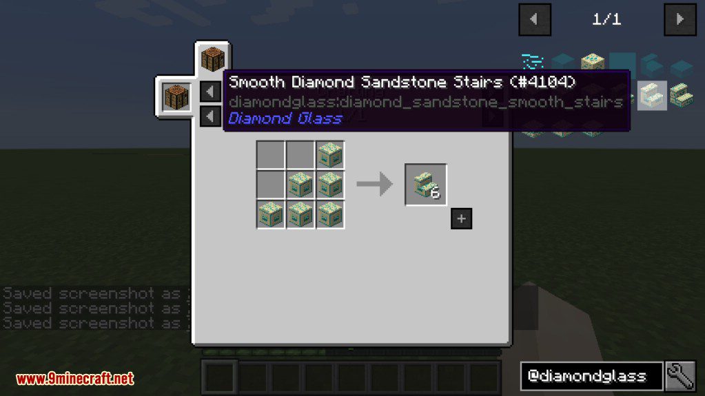 Diamond Glass Mod Crafting Recipes 2