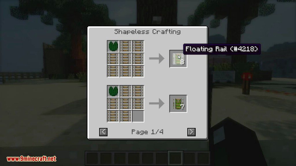 Floating Rails Mod Crafting Recipes 1