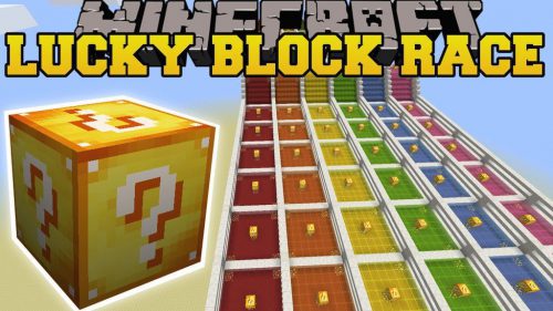 Minecraft: SUPER MARIO LUCKY BLOCK RACE - Lucky Block Mod - Modded