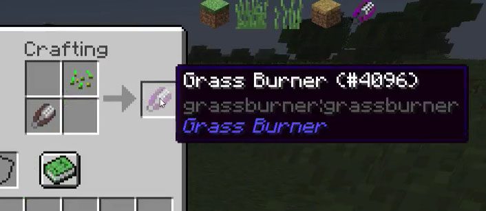 Grass Burner Mod Crafting Recipes 2