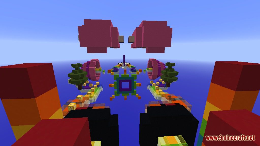 Rainbow World Lucky Block Race Map 1.12.2, 1.12 for Minecraft