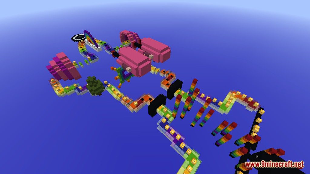 Rainbow World Lucky Block Race Map 1.12.2, 1.12 for Minecraft