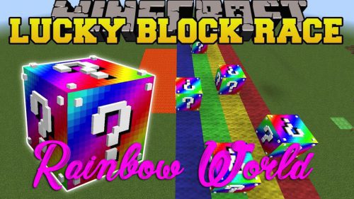 Rainbow World Lucky Block Race Map Thumbnail