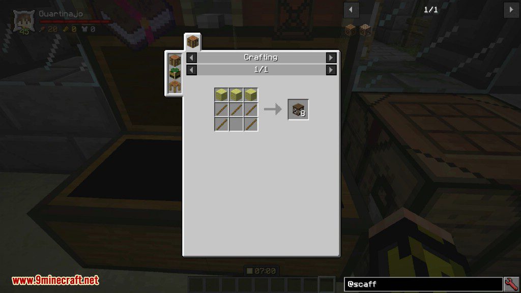 Not Enough Scaffold Mod Crafting Recipes 2