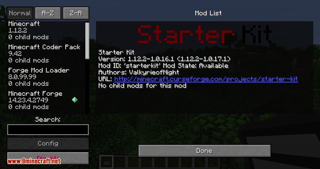 StarterKits mod for minecraft 02