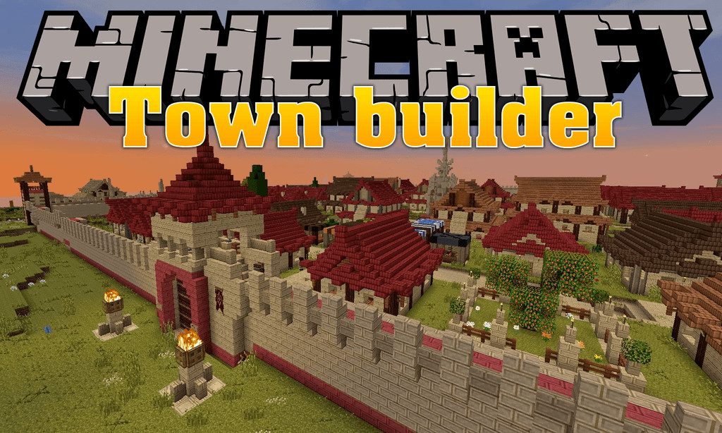 Town Builder mod for minecraft logo