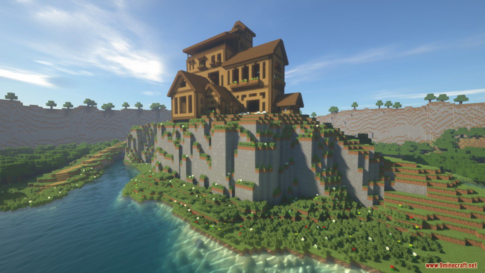 Cliffside Wooden Mansion Map Screenshots (4)