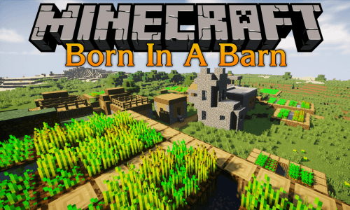 Born In A Barn mod for minecraft logo