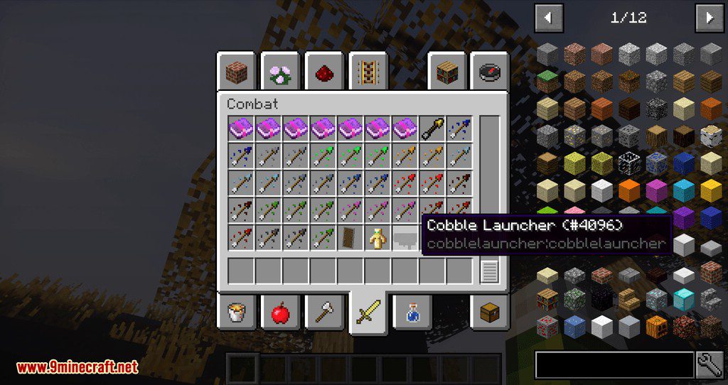 Cobble Launcher mod for minecraft 01