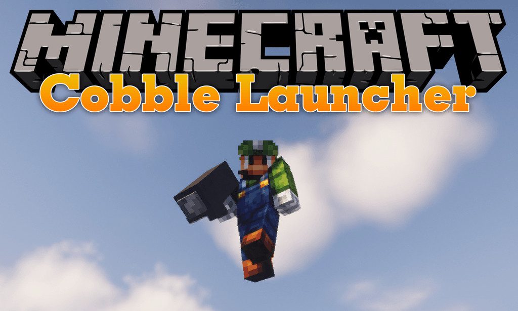 Cobble Launcher mod for minecraft logo