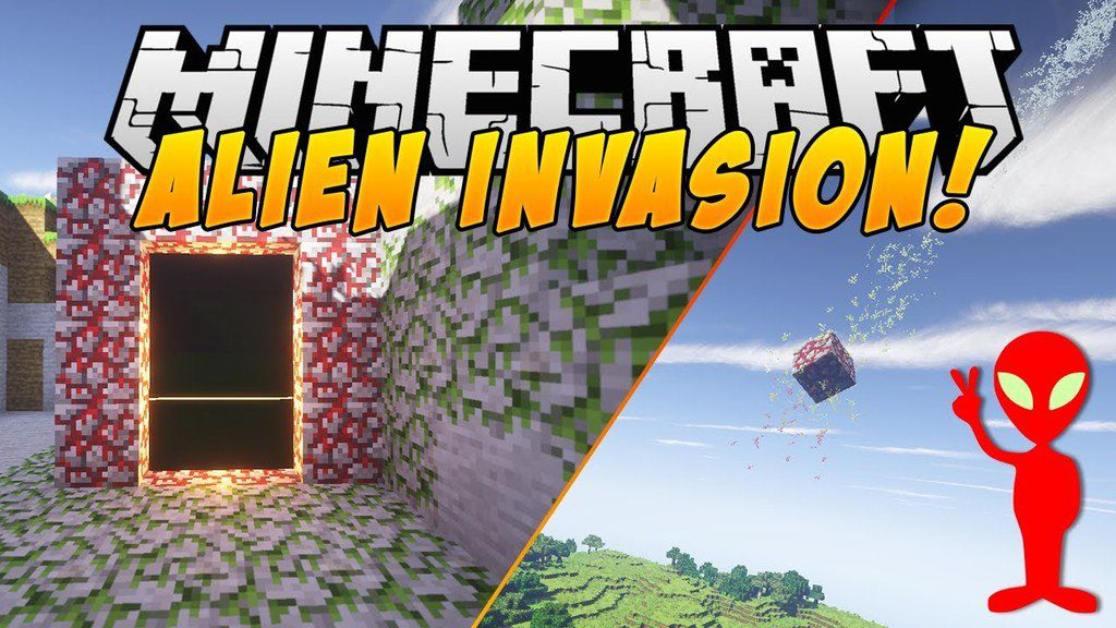 Hostile Worlds Invasion mod for minecraft logo