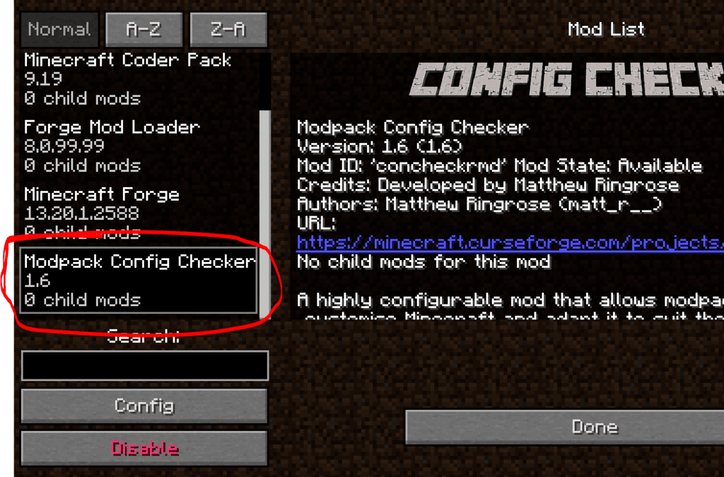 Modpack Config Checker mod for minecraft 12
