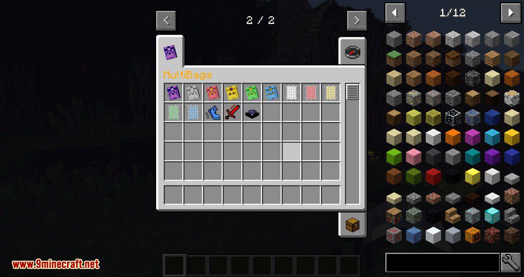 MultiBags mod for minecraft 01