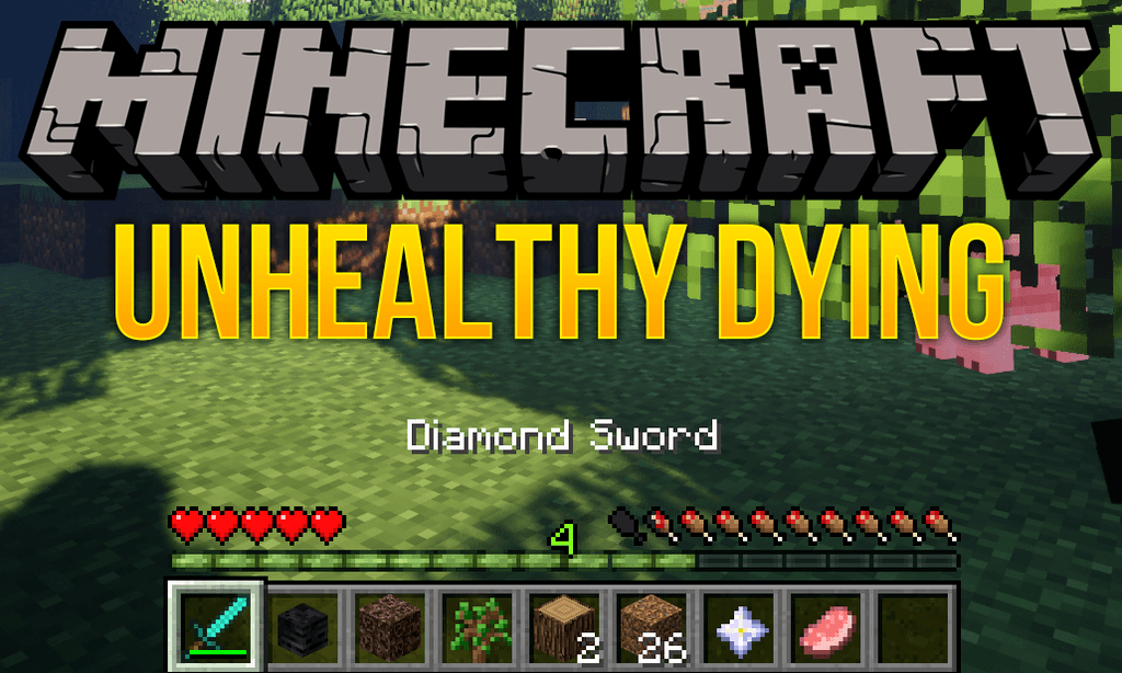 Unhealthy Dying mod for minecraft logo