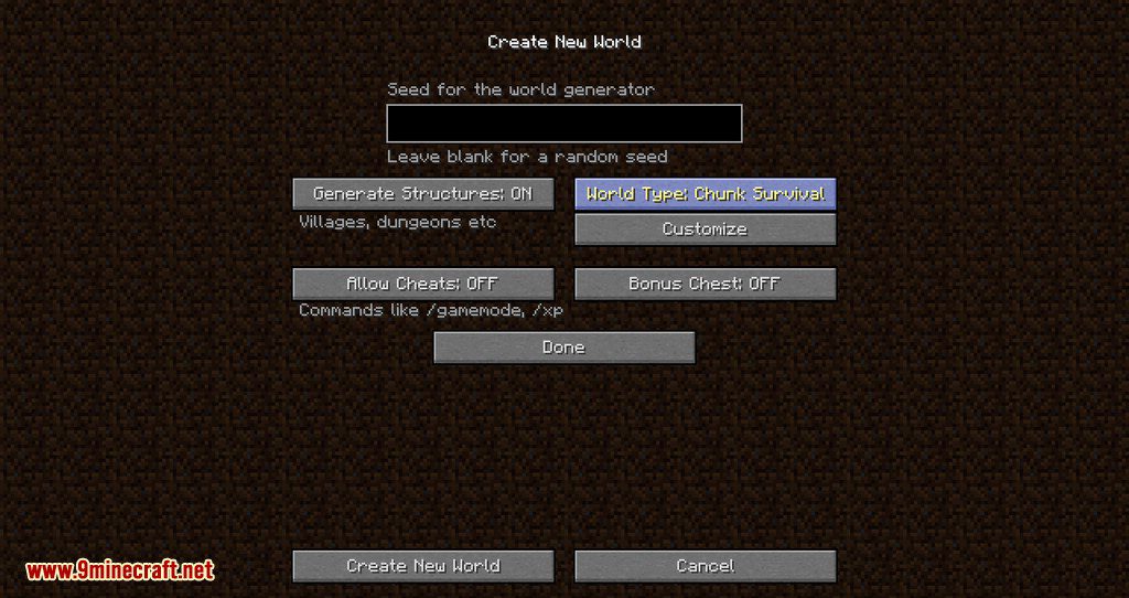 Chunk Survival Generator for minecraft 01