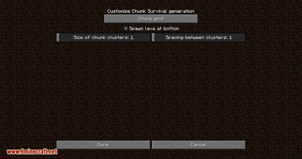 Chunk Survival Generator for minecraft 02