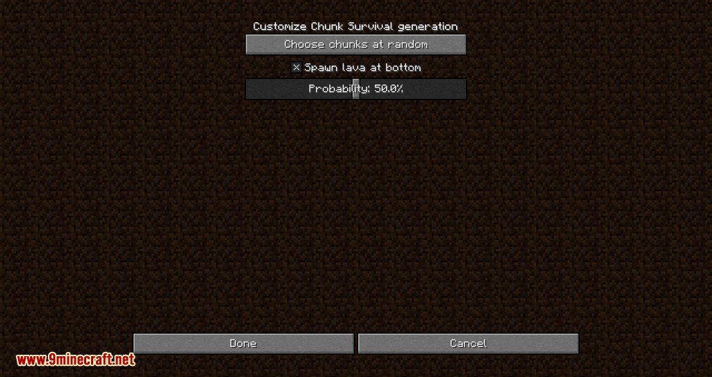 Chunk Survival Generator for minecraft 03