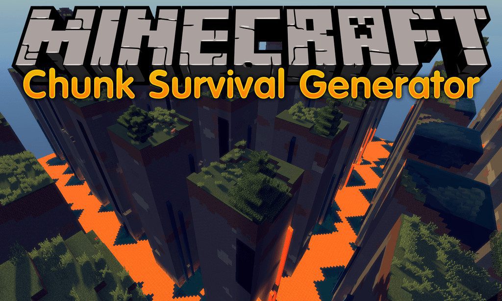 Chunk Survival Generator for minecraft logo