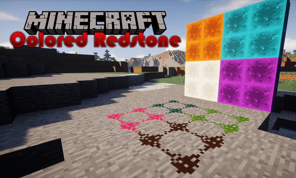 Colored Redstone mod for minecraft logo